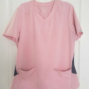 Unbranded Women's Pink V-Neck Scrub Top